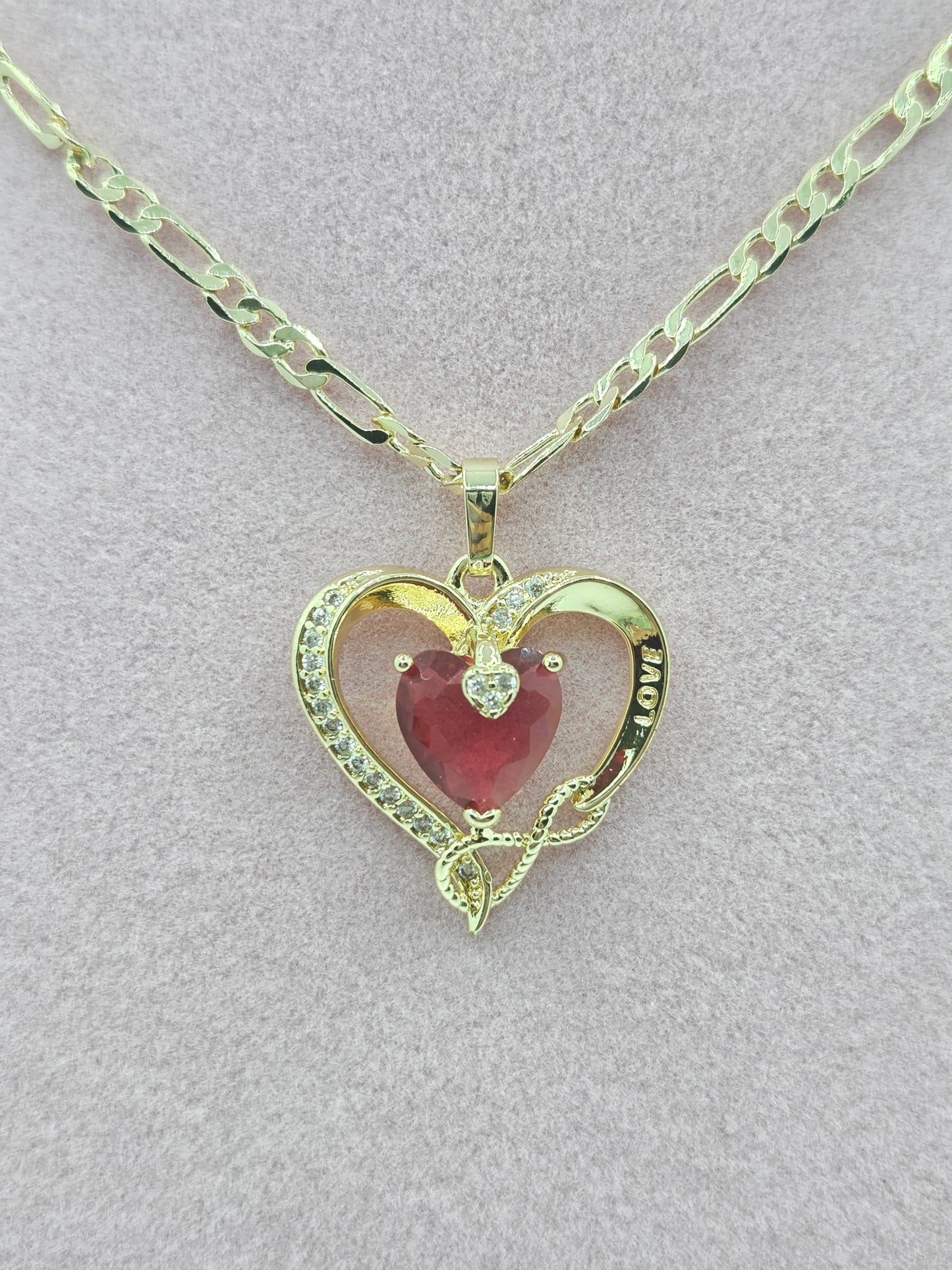 Love Red Heart Necklace