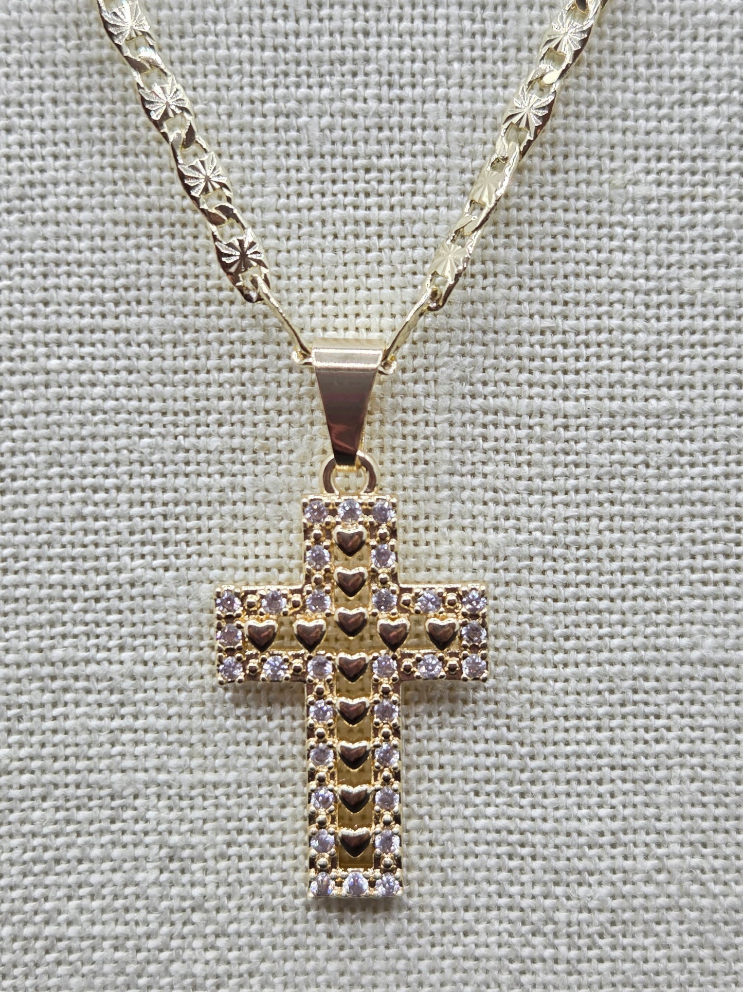 Hearts Cross Necklace