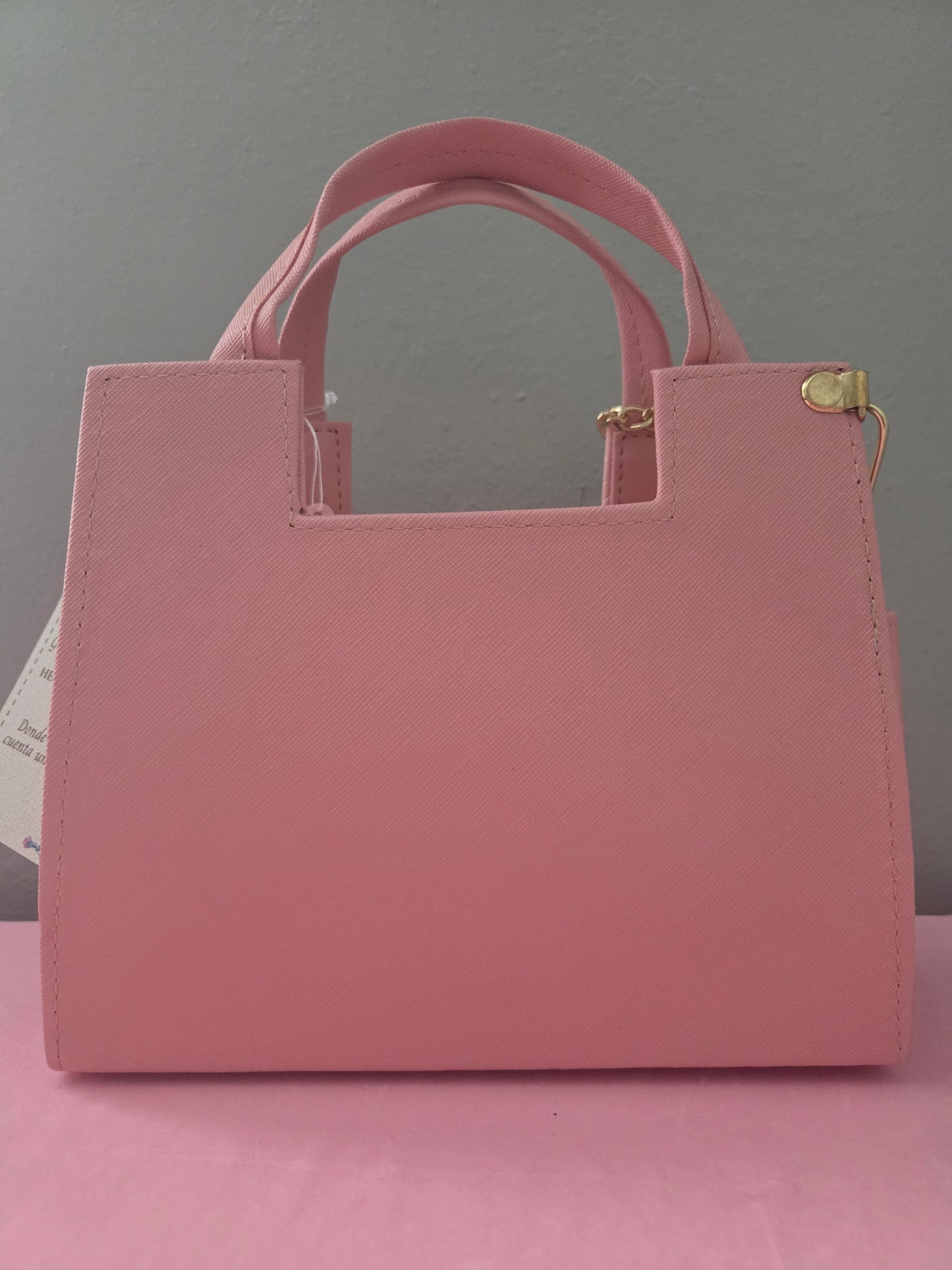 Plain Light Pink Crossbody Purse