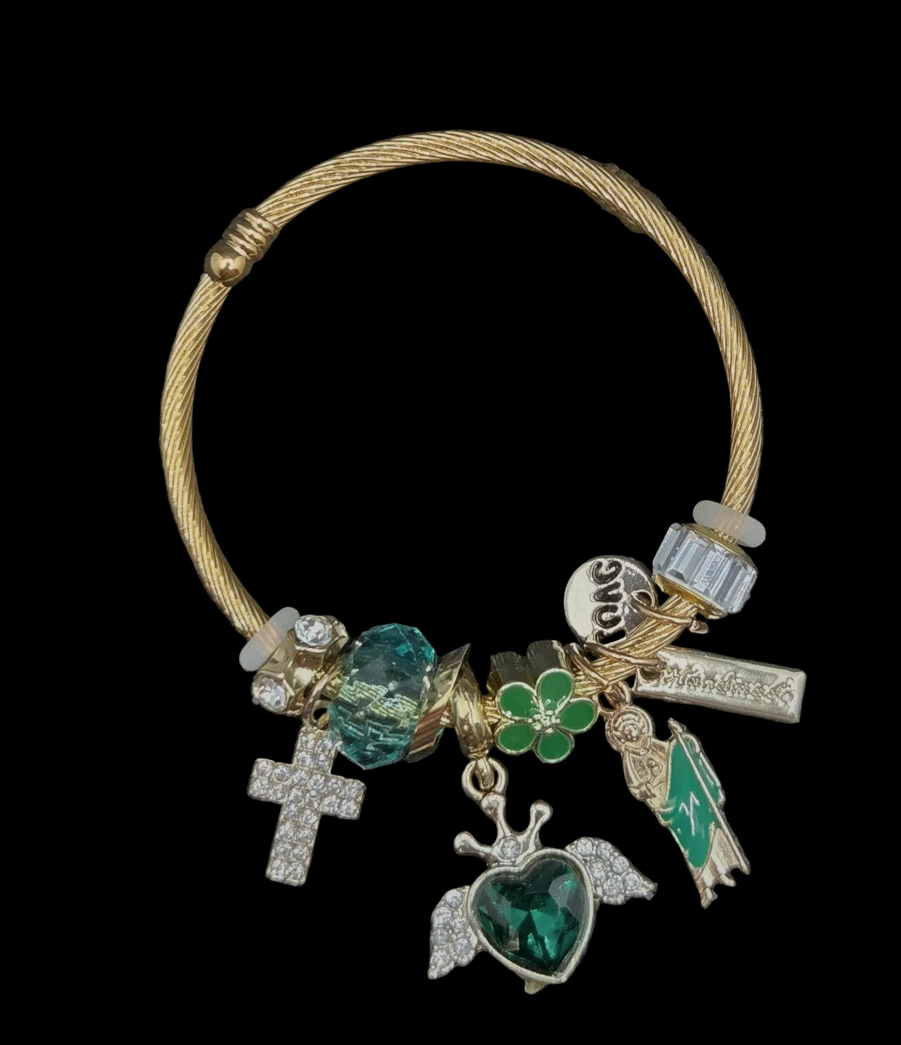 Green San Judas Pandora Bracelet