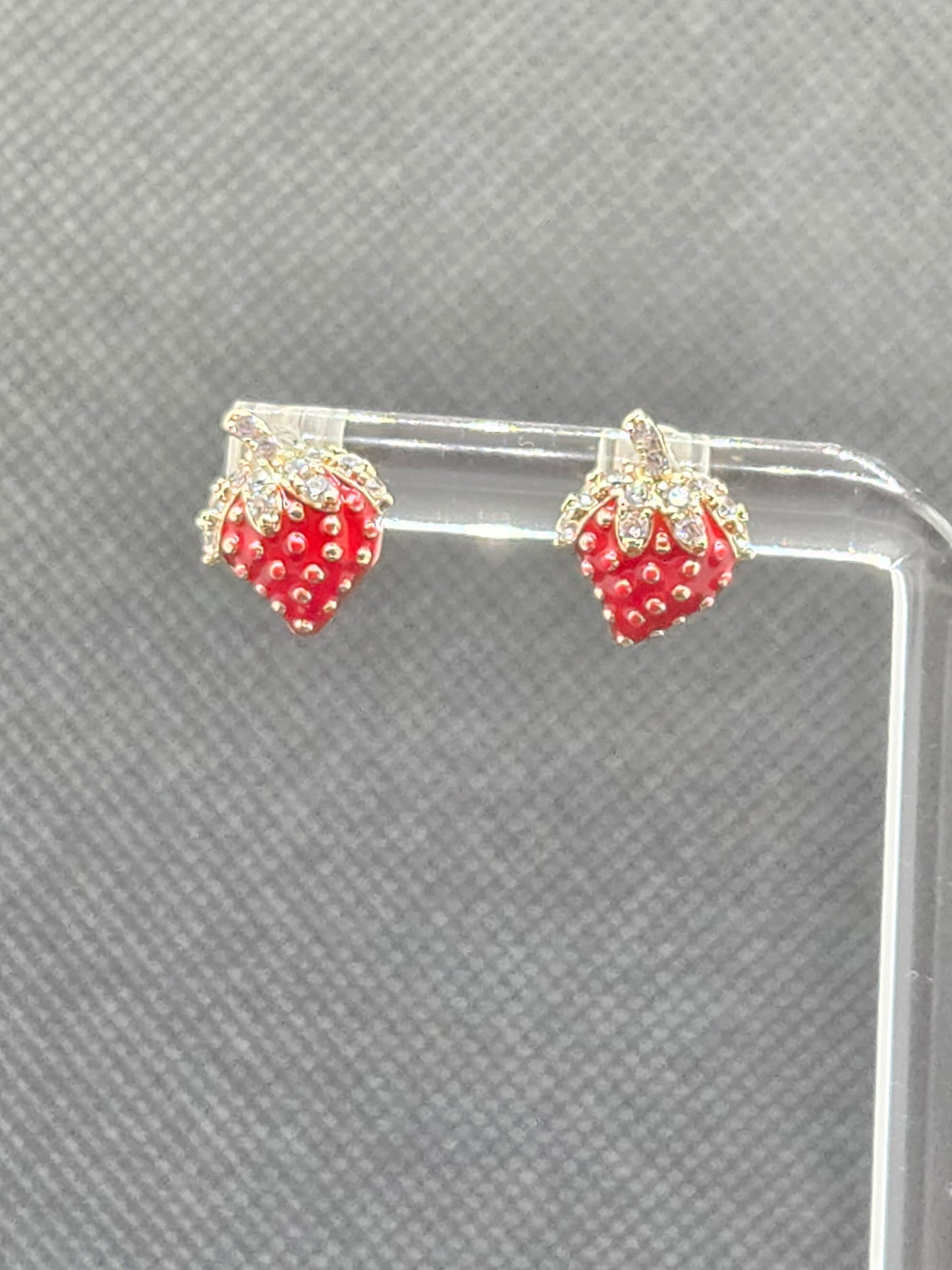 Small Strawberry Earrings