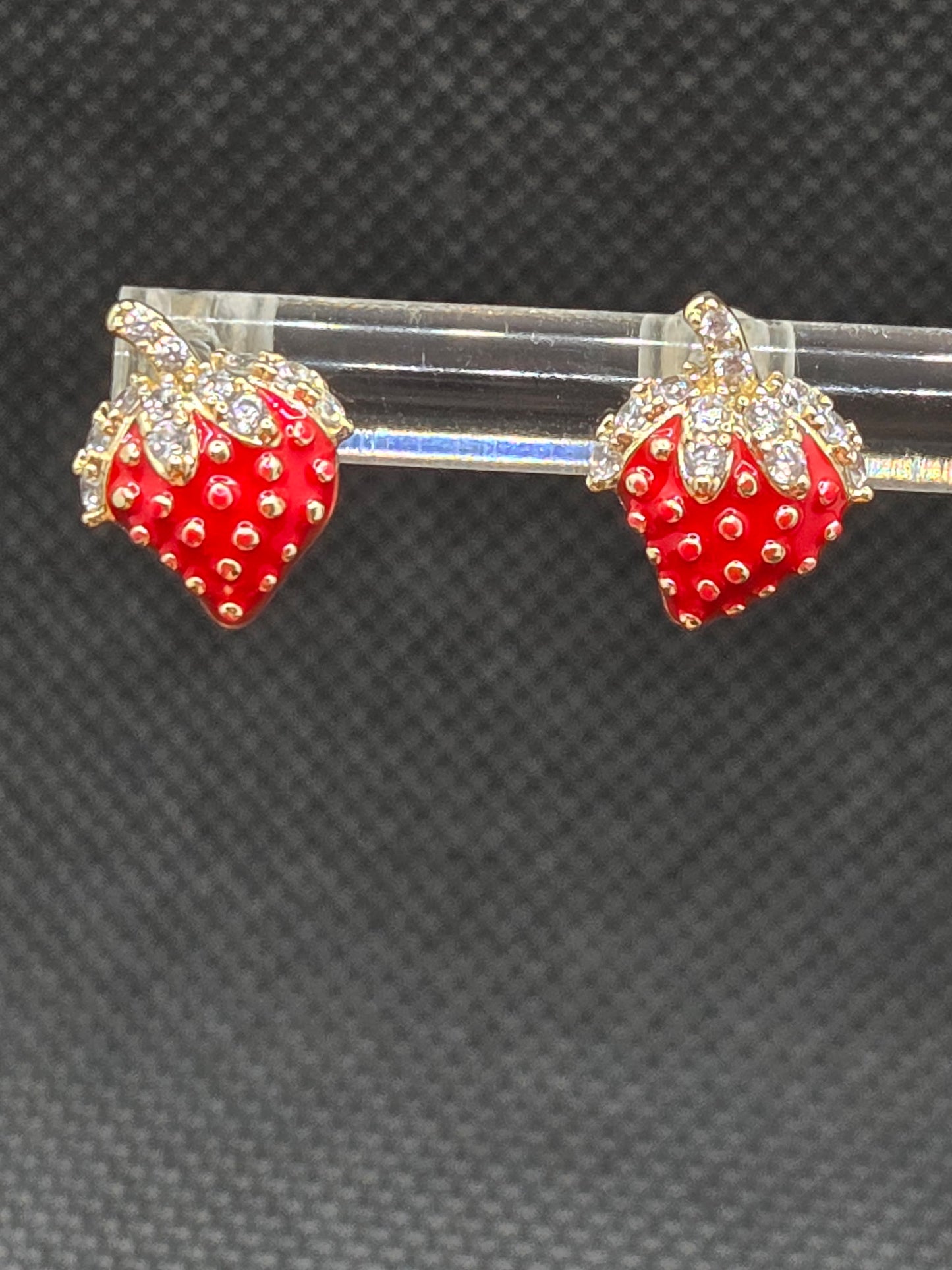Small Strawberry Earrings