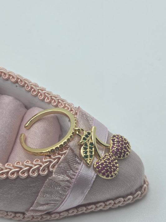 Cherry Adjustable Ring