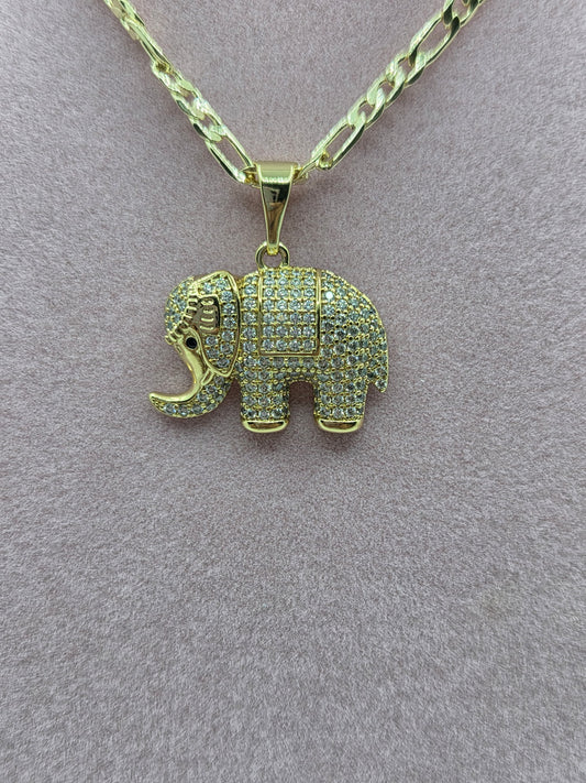 Zircon Elephant Necklace