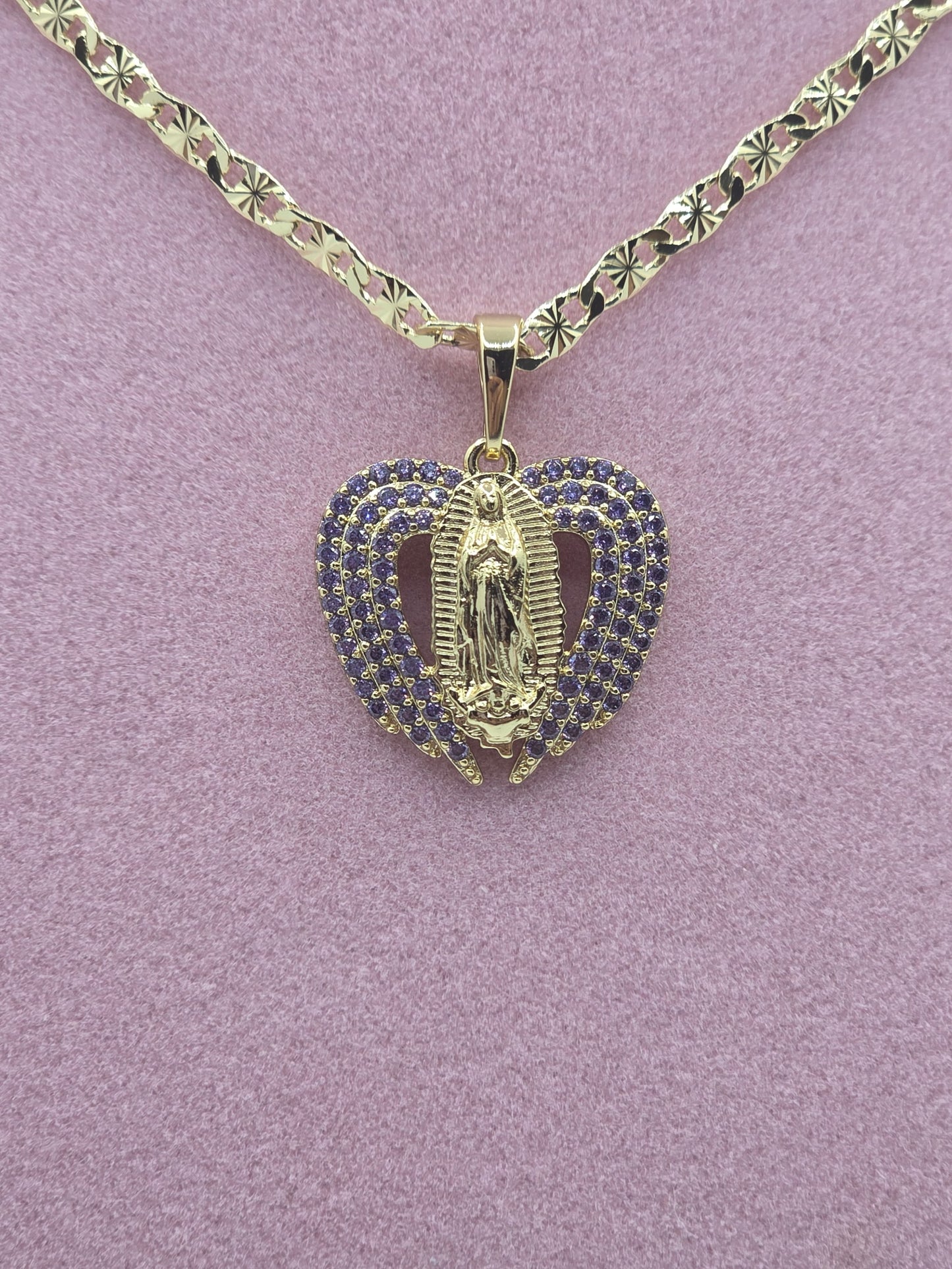 Virgen de Guadalupe Purple Wings