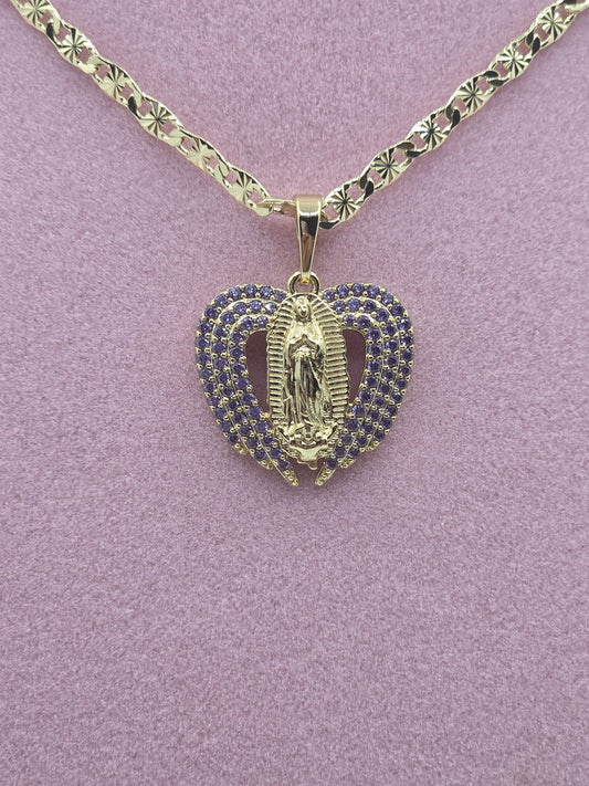 Virgen de Guadalupe Purple Wings