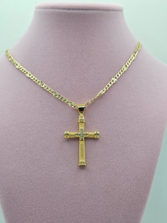 Double Cross Necklace