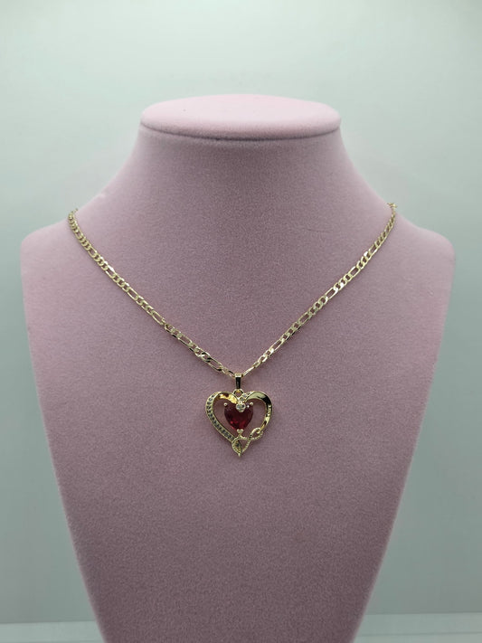 Love Red Heart Necklace