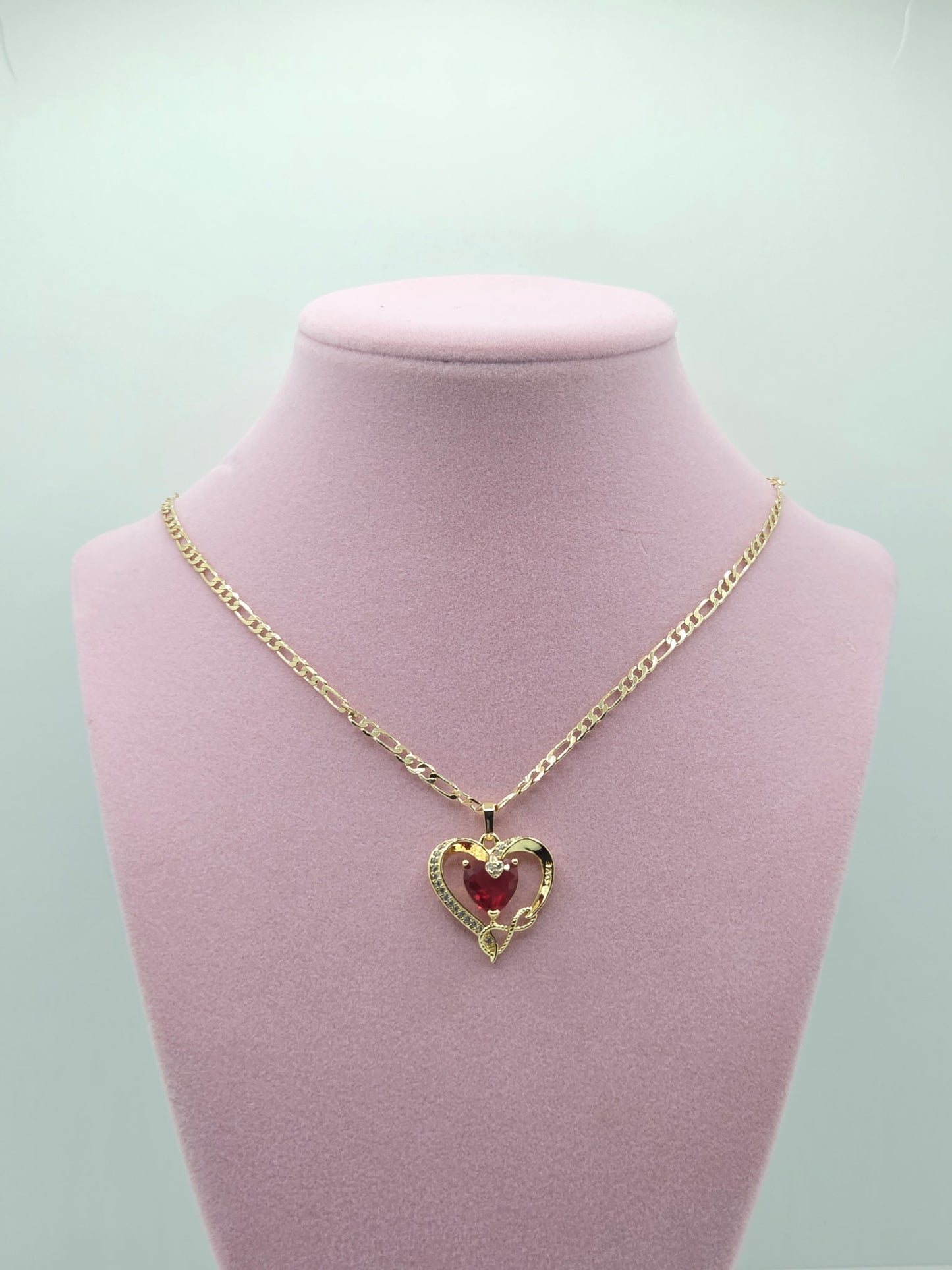 Love Red Heart Necklace