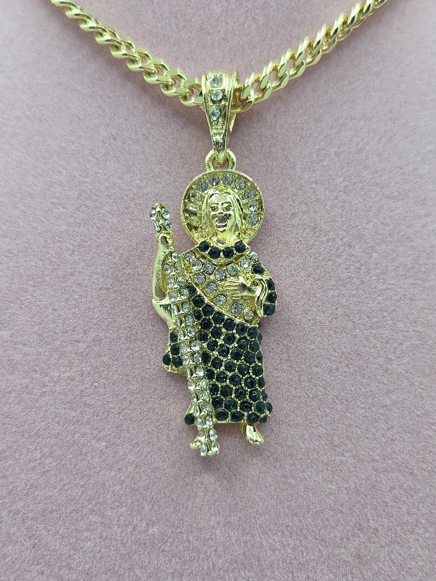 San Judas Green Zircon Necklace