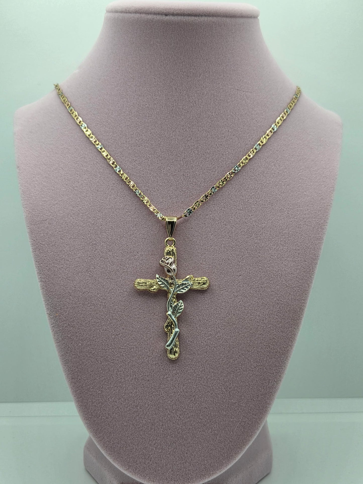 Rose Gold Cross Necklace