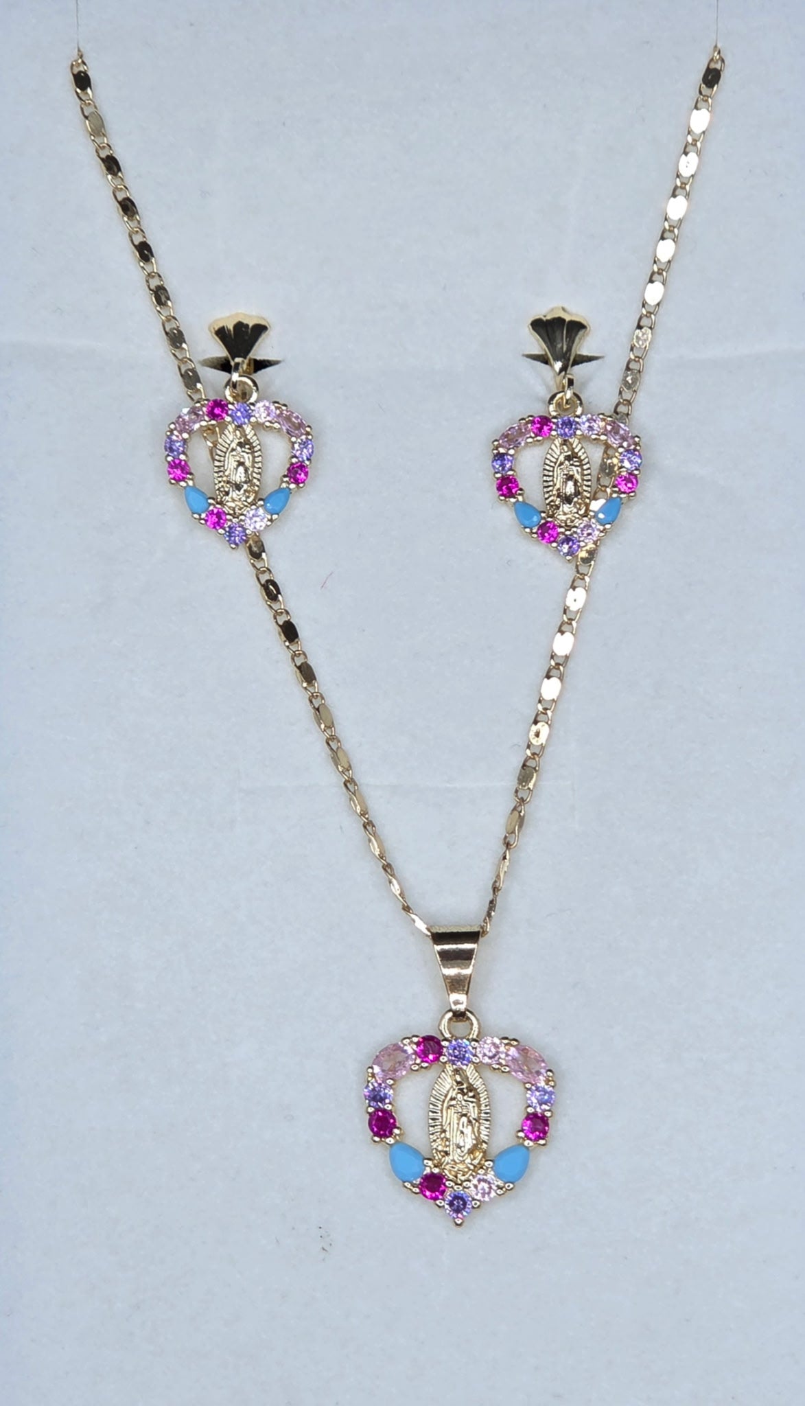 Light Colors Virgen de Guadalupe Hearts Set