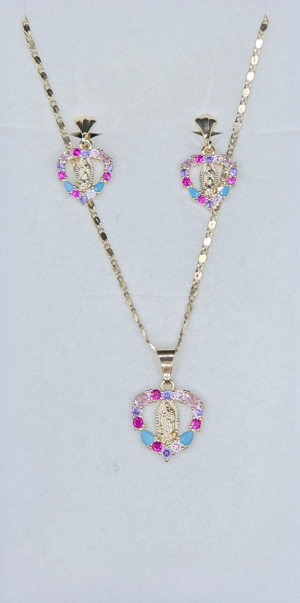 Light Colors Virgen de Guadalupe Hearts Set