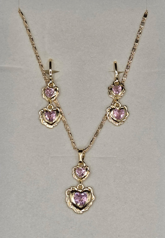 Pink 2 Hearts Set