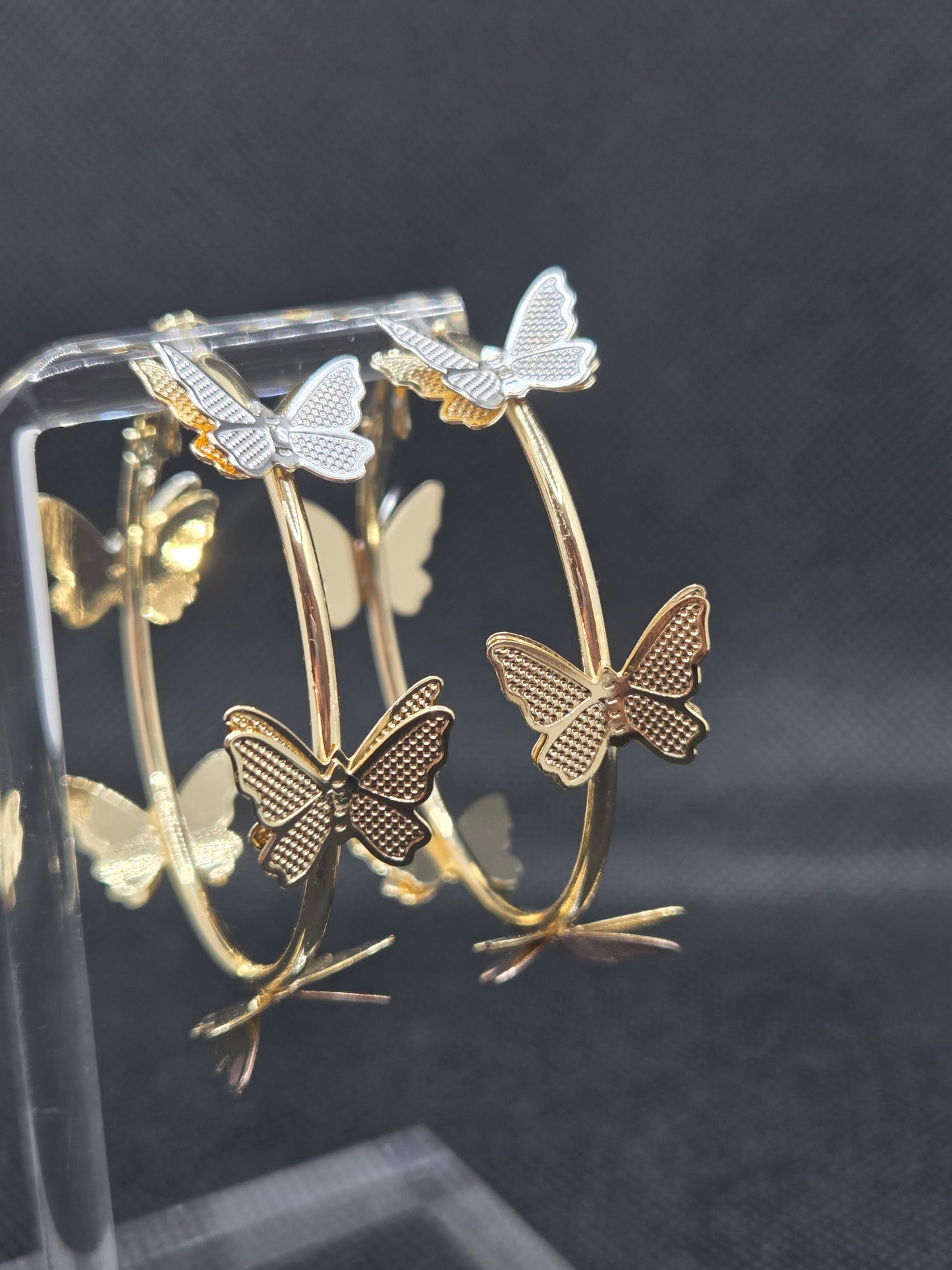 Beautiful Butterfly Big Hoops