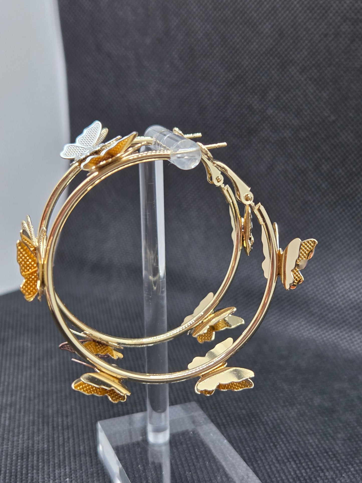 Beautiful Butterfly Big Hoops