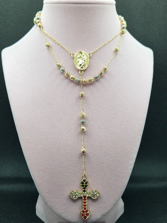 Cross Virgen de Guadalupe Rosary
