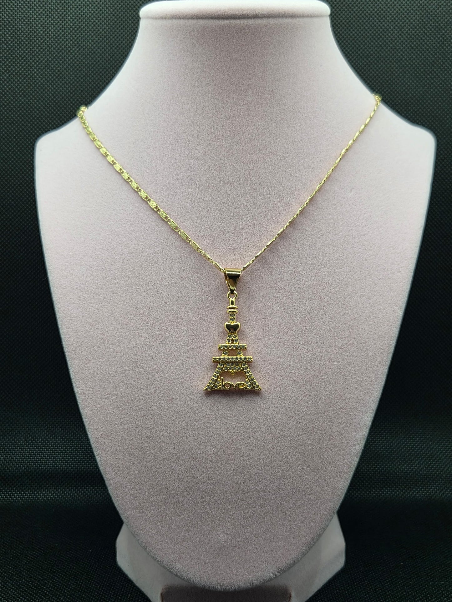 Love Eiffel Tower Necklace