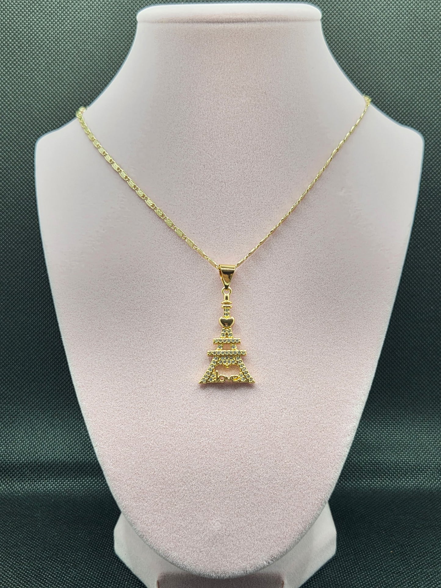 Love Eiffel Tower Necklace