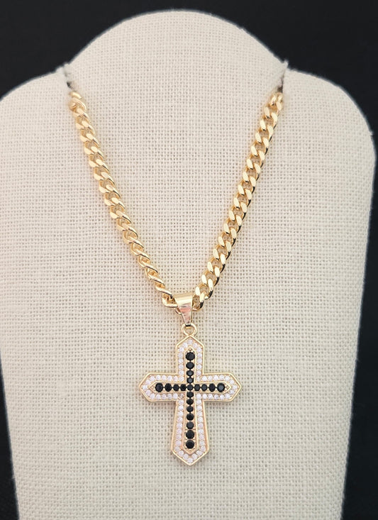 Black Clear Zircon Necklace