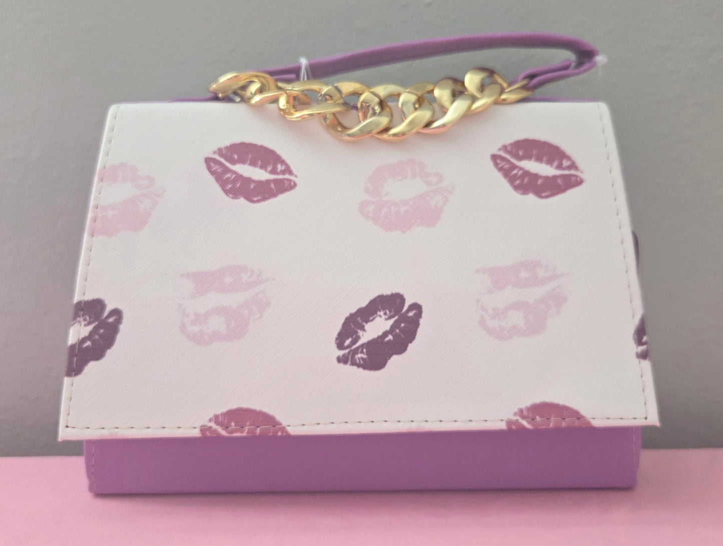Lips Lilac Small Crossbody Purse