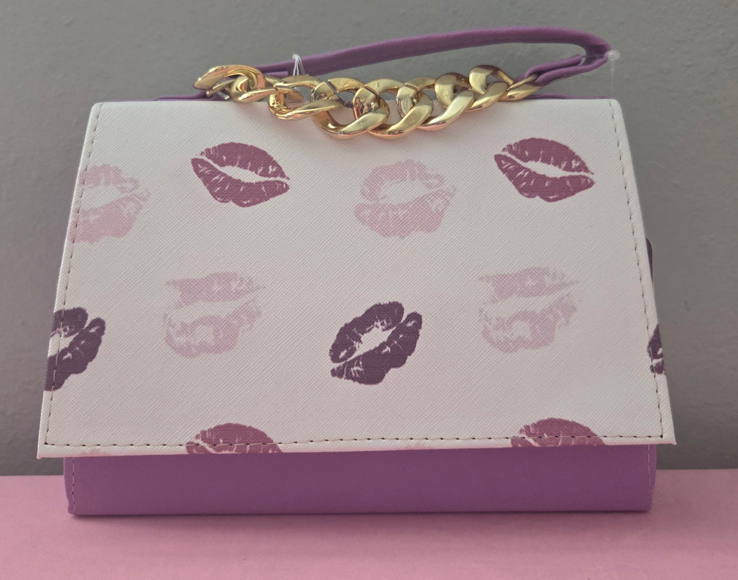 Lips Lilac Small Crossbody Purse