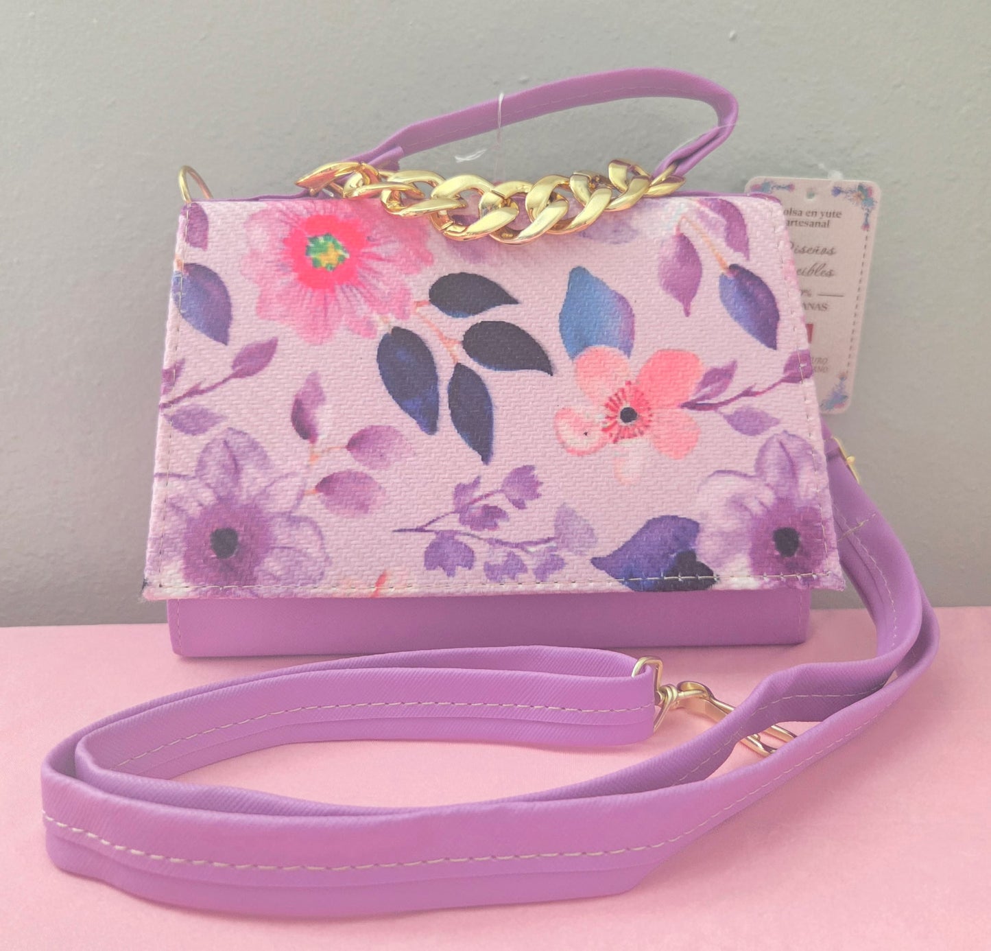 Lilac Flower Small Crossbody Purse