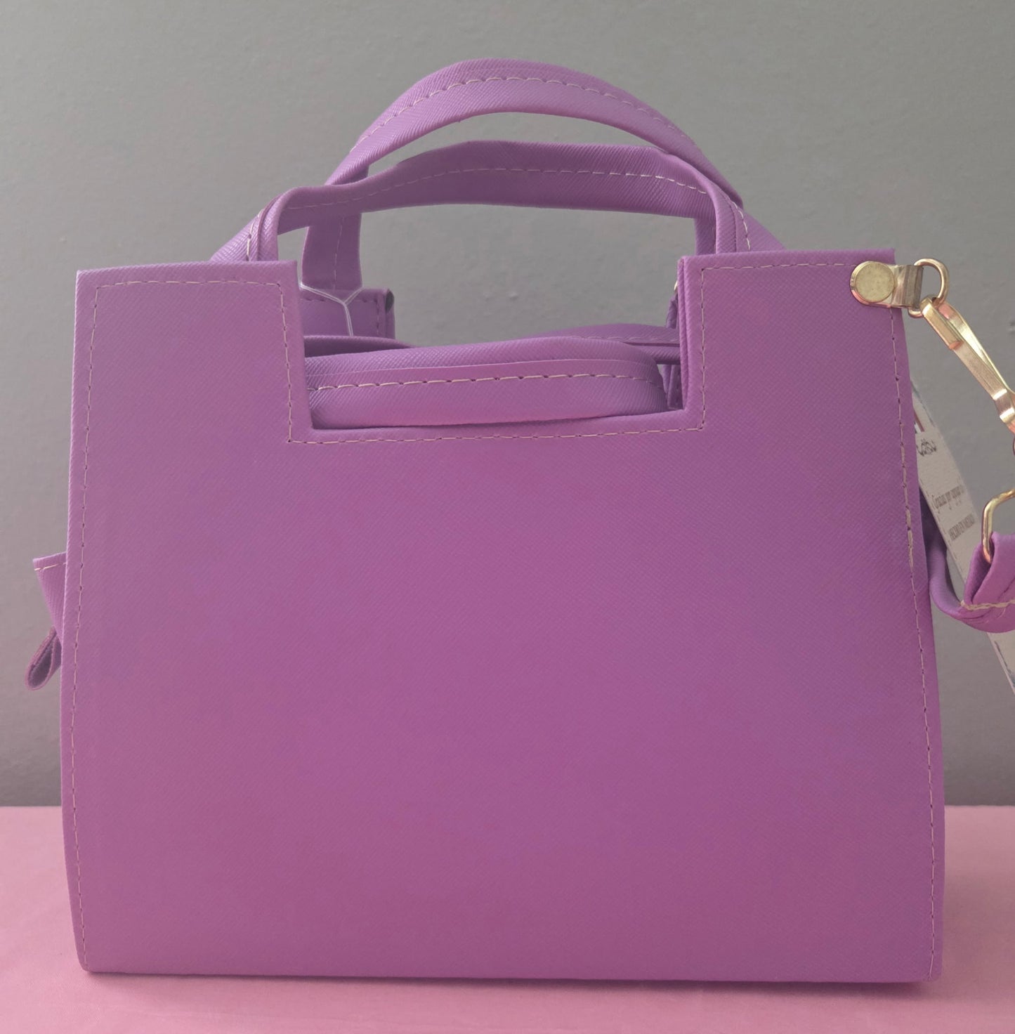 Plain Lilac Crossbody Purse